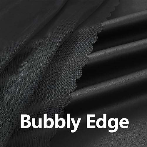 Image of Bujasso Black Full Blackout Curtain Panels with Sheer Overlay Mix and Match Double Layer Thermal Insulated Window Treatment Set for Living Room Black Drapes with Tiebacks Grommet Top 37 inch Wx95 Lx2