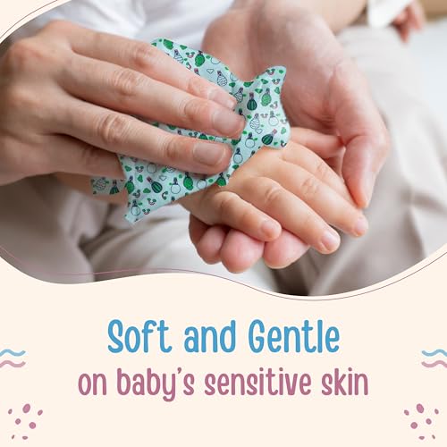 Image of LuvLap Hosiery Cotton Cloth Premium Baby Washcloth for New Born, Washable (22 cm x 22 cm), Reusable, Absorbent, Extra Soft Face Towels /Washcloth for Babies, Giraffe Print, Pack of 7 Pcs, Multicolour