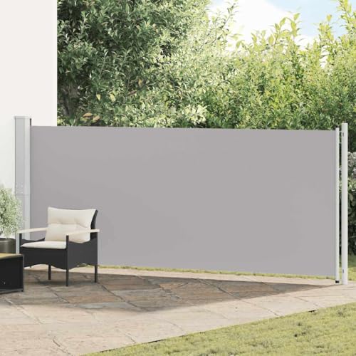 Store latéral contre le vis-à-vis et le soleil extensible noir 140 x 600 cm - 2