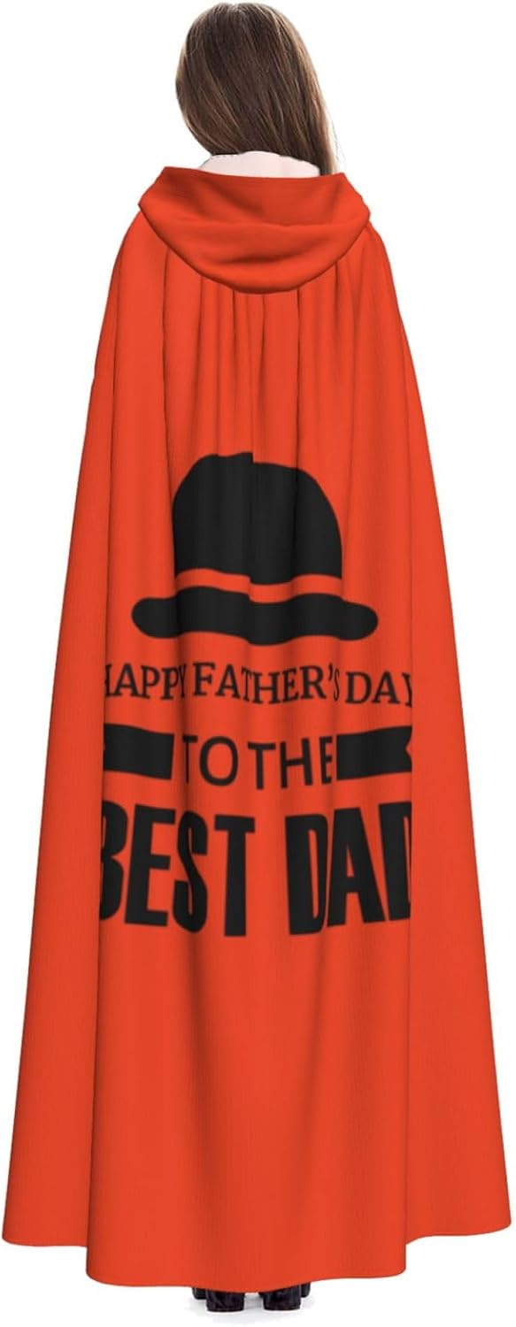 SSIMOO Happy Fathers Day to The Best Dad Enchanting Adult Hooded Cape for Halloween and Party Costumes-Fashionable Women's Robes,Capes