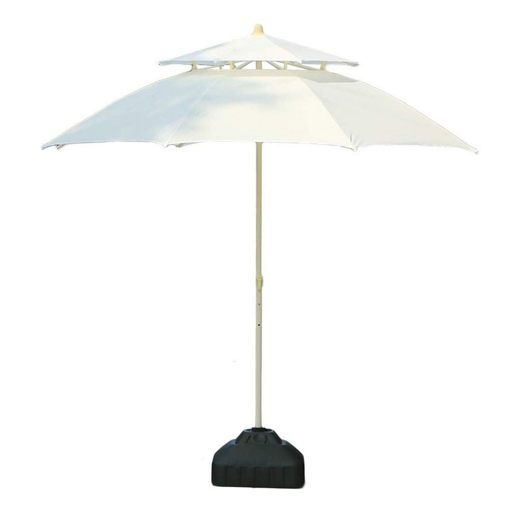 WDSOPK Portable parasols 7.5ft/9ft Double Top Patio Umbrella, Outdoor Sun Shade For Beach/Pool/Garden Umbrellas Round Sunscreen, Water/UV-Resistant Market Umbrella Outdoor Parasols