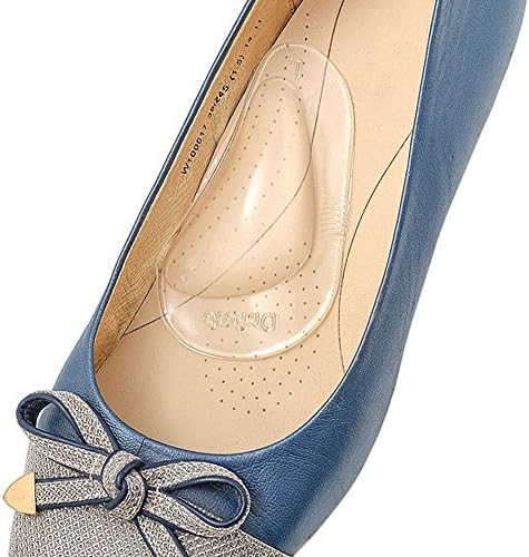 Dr. Foot's Arch Support Shoe Insoles for Flat Feet, Gel Arch Inserts for Plantar Fasciitis, Adhesive Arch Pad for Relieve Pressure and Feet Pain (Clear - 2 Pairs, 2 Count (Pack of 1))