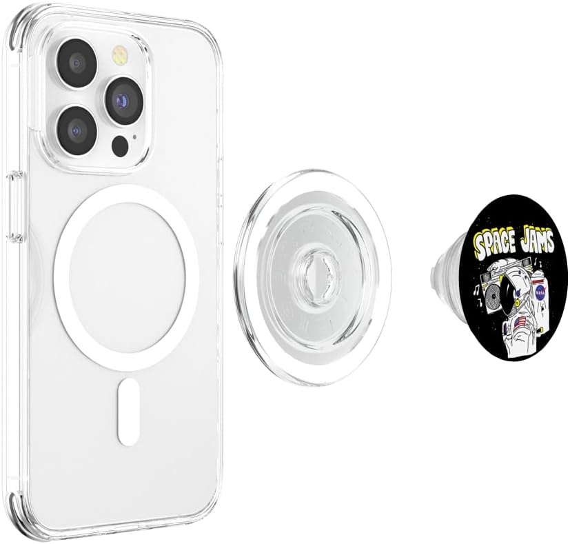 NASA Space Jams Astronaut Boombox PopSockets PopGrip: Swappable Grip for Phones & Tablets PopSockets PopGrip for MagSafe