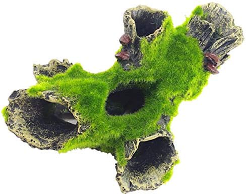 Yueser Aquarium Tree Decoration, 2 Pcs Resin Cave Fish Tank Decoration Natural Habitat Ornament for Fish Tank Small Fish Hiding (16 X 10 X 7cm)
