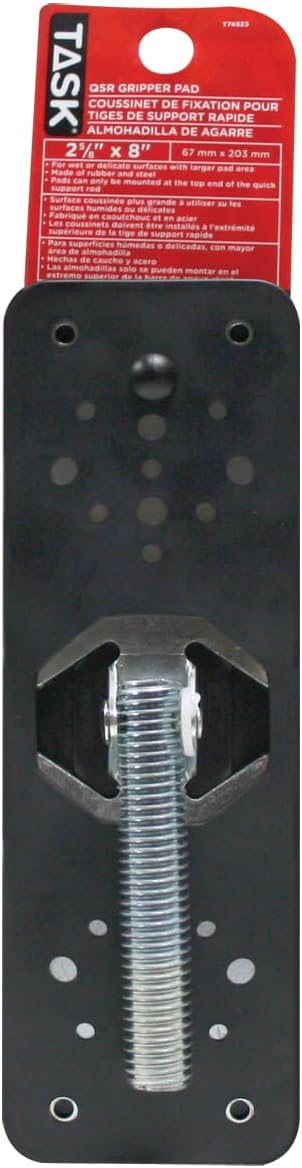 TASK T745238 Extra Wide Gripper Pad Replacement for QSR (Quick Support Rod) for Enhanced Traction & Pressure Distribution, 2 5/8-inch x 8-inch, 8-Pack
