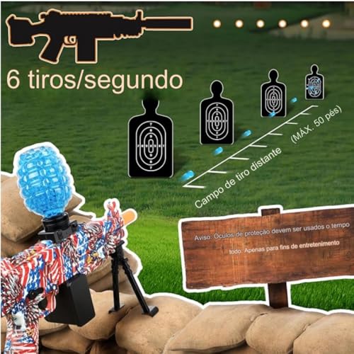 Arma de Paintball Dirt Blast à Prova d'Água e Não Tóxica para Crianças e Adultos, Azul
