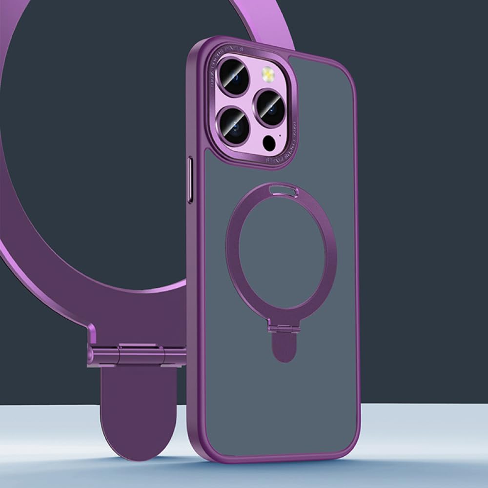 Funda magnética antigolpes para iPhone 14 Pro Max con carga inalámbrica y soporte 5