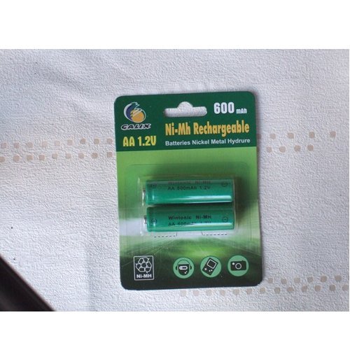 SolarCosa Pilas recargables AA/600 mAh (Paquete de 2)