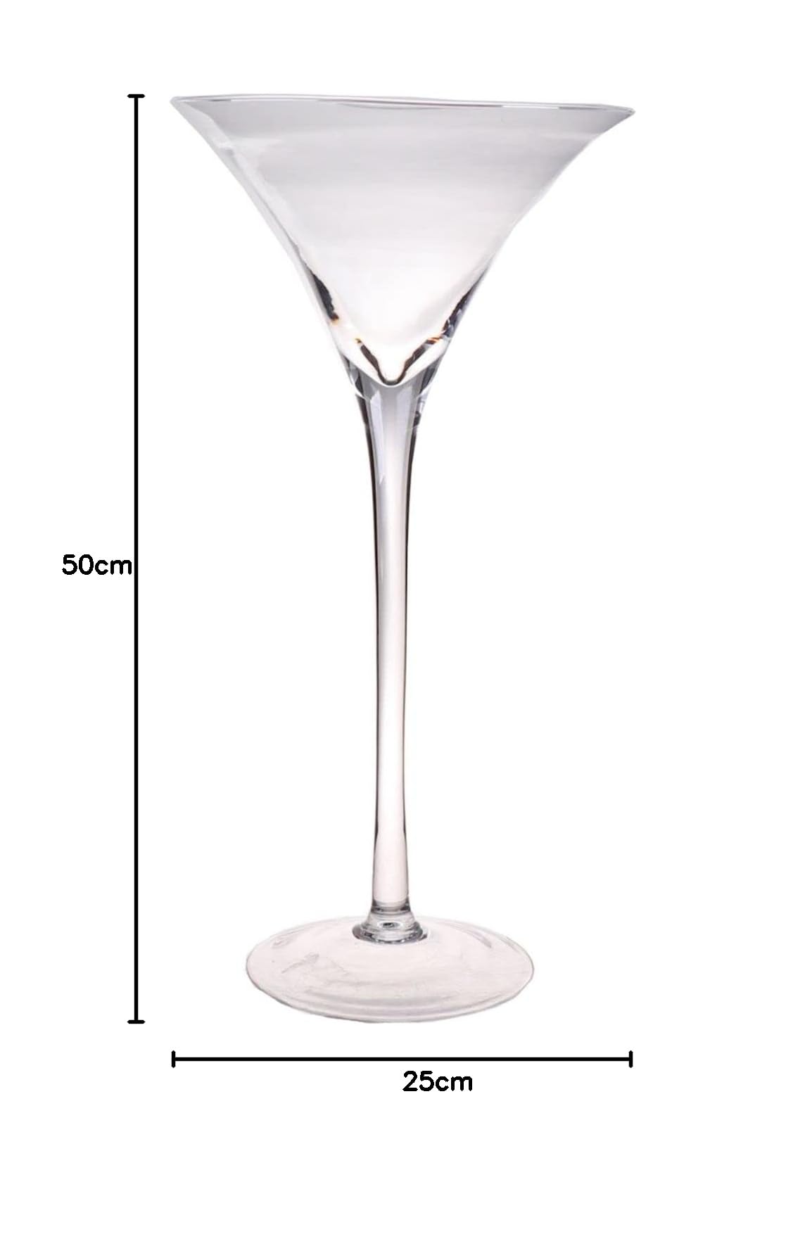 INNA-Glas Copa de cóctel XXL Sacha, Transparente, 50cm, Ø 25cm | Copa de Cristal - Vaso de Vidrio