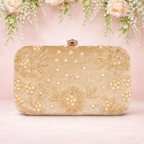 Image of RABIYA Clutch Purse for Women Formal Dressy Evening Clutches Handbags for Wedding Elegance Charm Premium Elegance Clutch Bag with Detachable Chain Handal | Gift for Women | Clutch for Women