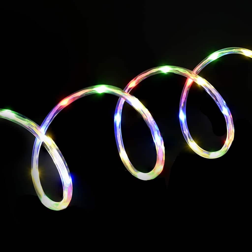 vidaXL Lichtseil mit 480 LEDs Mehrfarbig 20 m PVC, Wohnzimmer, flexible LED-Lichter, dekorative Lichterkette, innen, außen, Weihnachtsdeko