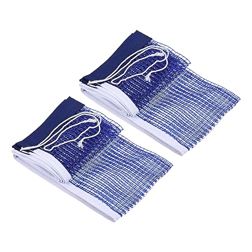 M METERXITY 2 Pack Table Tennis Net Replacement - Ping Pong Net String Tension Equipment, PE Thicken, Apply to Standard Table (183 x 15cm, Blue)