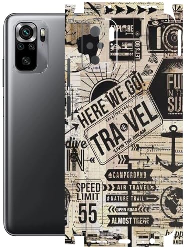 Image of AtOdds - Full Body Back Screen Guard Protector Film - Lamination Wrap Skin Sticker Compatible with REDMI Note 10 | Scratchproof Matte Finish (Explore)