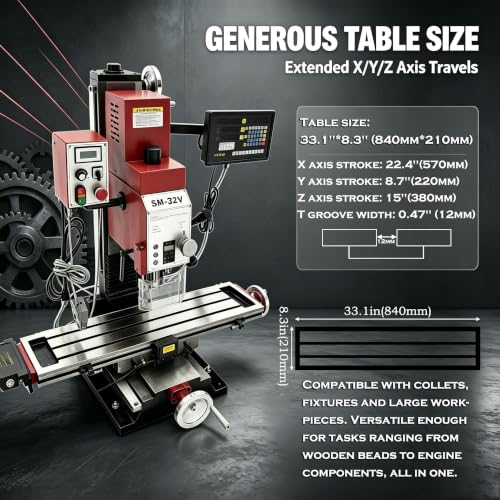 HayWHNKN 2HP Mini Mill with DRO