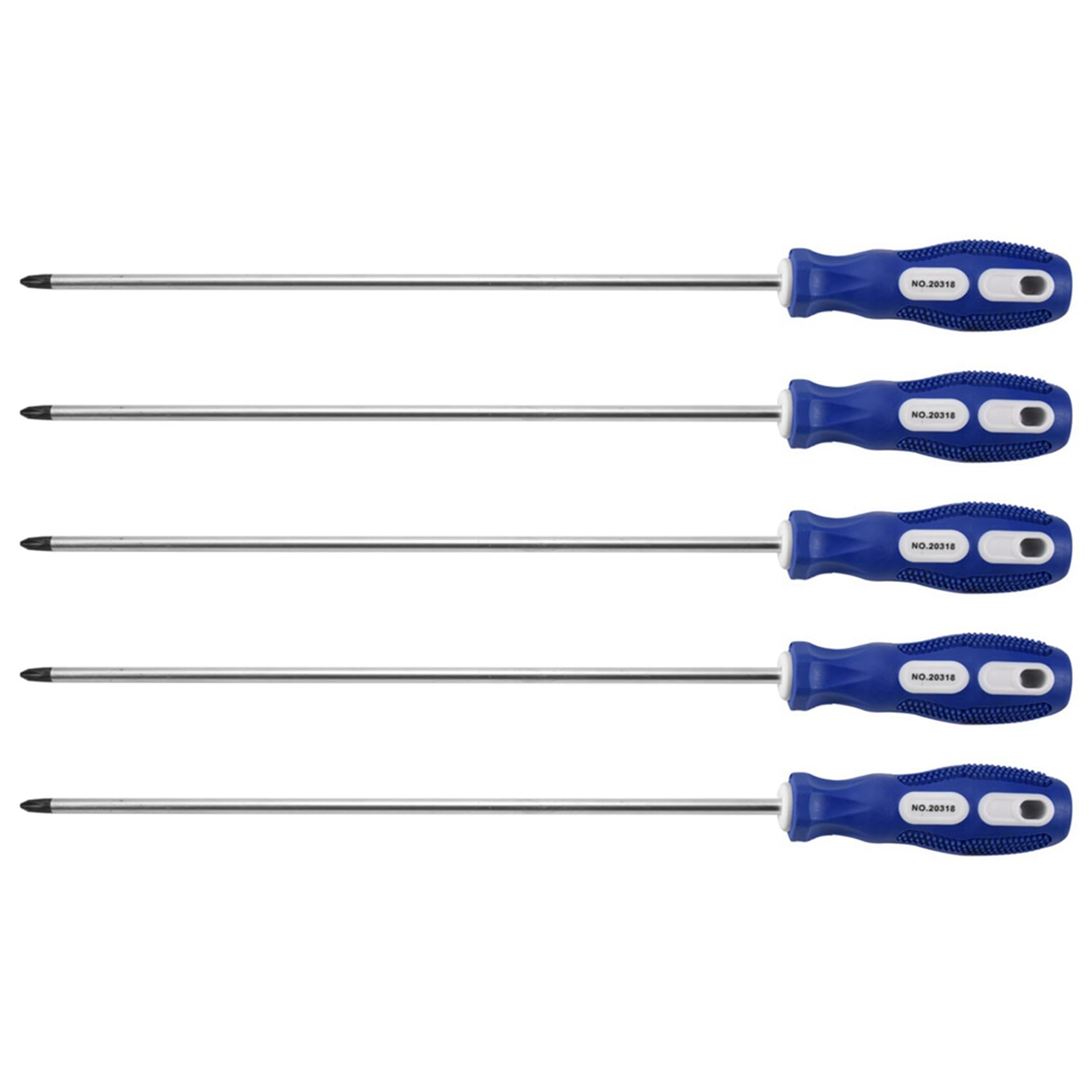 Jnchdghwa As Shown 5Pcs 12 Inch Length Shank 6Mm Magnetic Tip Head Screwdriver