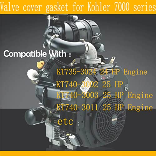 Swess Replacement For Kohler 7000 Series Valve Cover Gasket Fit 700 Model 20Hp 24Hp 26 Hp Engines With Stamped Steel Valve Covers (2 Packs) #TOP4