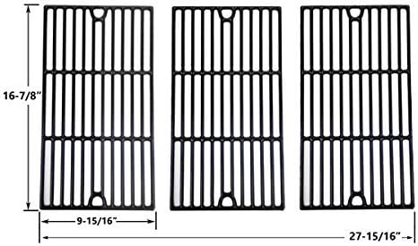 Replacement Repair kit for Charbroil 463440109 Gas Grill - 4 Stainless Steel Burners, 4 Stainless Heat Shields, Crossover/Carry Over Tubes and Porcelain Cast Iron Cooking Grates