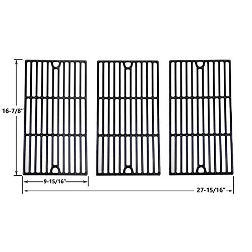 Replacement Repair Kit For Charbroil 463440109 Gas Grill - 4 Stainless Steel Burners, 4 Stainless Heat Shields, Crossover/Carry Over Tubes And Porcelain Cast Iron Cooking Grates #TOP4