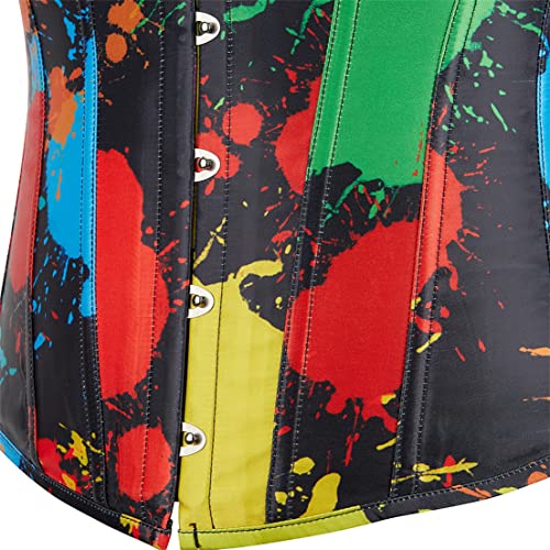 Corsets For Women Plus Size Corset Top Overbust Bustier Waist Trainer Shapewear Corset Colorful Corset M Multicolor #TOP3