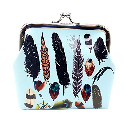 Preisvergleich Produktbild Rovinci Damen Schnappverschluss Münzfach Blumen Drucken Handtaschen Hasp Brieftasche Handtasche Geometric Gedruckt Geldbörse Geldbeutel Portemonnaie Portmonee Ethno Tasche Kupplung Wallet Clutch