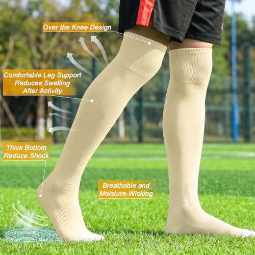 Image of XZQTIVE Baseball Socks and Belt Combo,Over the Knee Softball Socks and Belt,Knee High Football Socks for Kids Youth Adults
