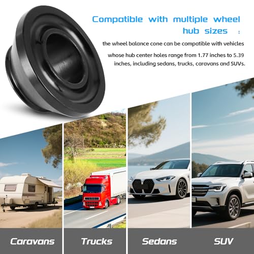 Image of Wheel Balancer Cone 40mm 4pcs Tire Balancing Machine Cones Set Hub Centric Adapter for Tire Balancing Machines, Universal Fit for Cars /SUVs /Trucks(40mm /1.57in)