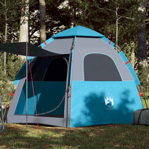 Vetnasa Tienda de campaña cabaña 4 Personas Apertura rápida Azul Deportes, Actividades al Aire Libre, Camping y Senderismo, Tiendas de campaña Azul 5,65 KG