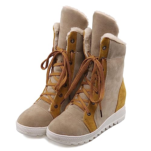 Bottines de neige chaudes camel 41 idéales pour la randonnée et le travail en hiver