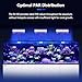 PopBloom RL180 LED Aquarium Light - Full Spectrum Lighting for Coral Growth, Wireless Control, High PAR Output, Energy Efficient - for Saltwater Reef Tank Aquariums