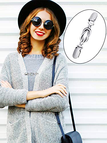 hicarer 6 pieces vintage shirt dress cardigan clip waist clip for women sweater shawl brooch jacket for clothing