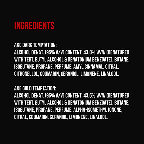 Image of AXE Dark Temptation Long Lasting Deodorant Body Spray for Men 150ml and Gold Temptation 150ml (Pack of 2) and Dark Temptation 150ml Deodorant, 150ml