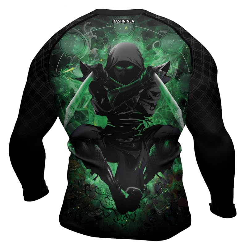 Ninja Slim Athletic Compression Long Sleeve Rash Guard for BJJ Grappling MMA Training Combat Sports3