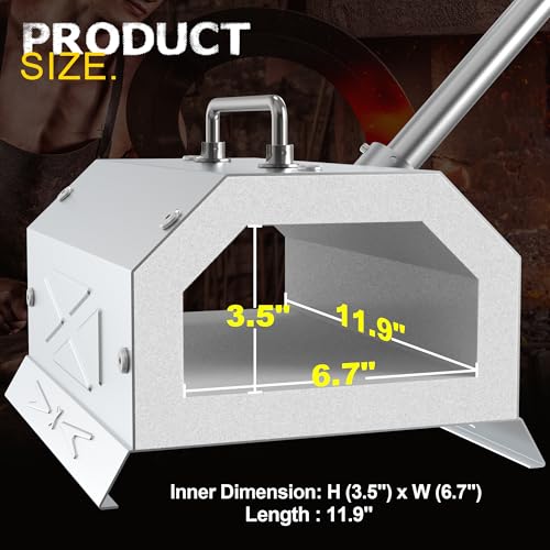 Image of Nelyrho 1 Burner Propane Blacksmith Forge Kit | 2600F High Temperature, Stainless Steel, Portable Design, Blacksmithing, Knife Making & Metalworking