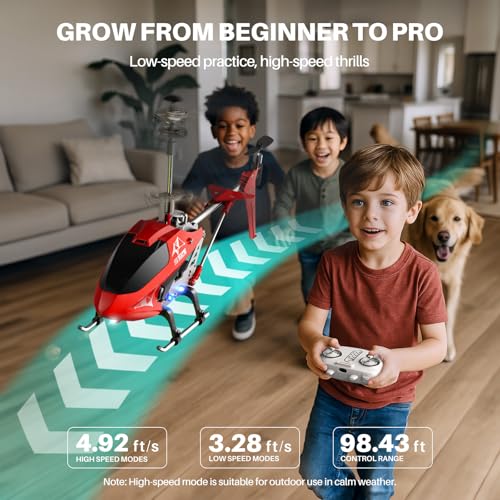 SYMA S107H-E RC Helicopter for Kids 8-12 and Beginners, Remote Control Helicopter with Altitude Hold, 2 Speed Modes, Whole Alloy Toy for Boys Girls Indoor Gift - Image 6