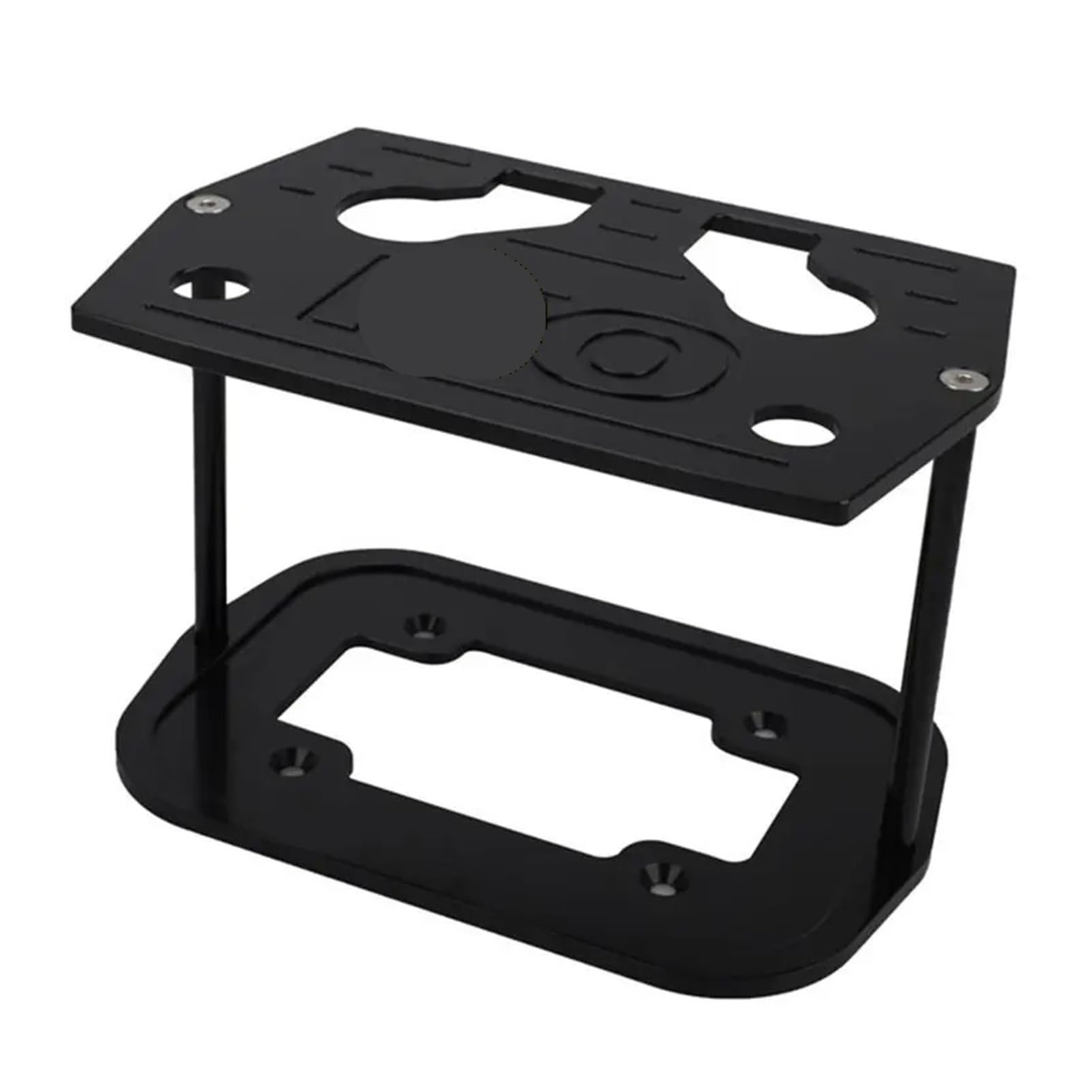 Car Bracket Tray Aluminum Alloy Optima 34/78 Group Sturdy &amp;(Black)