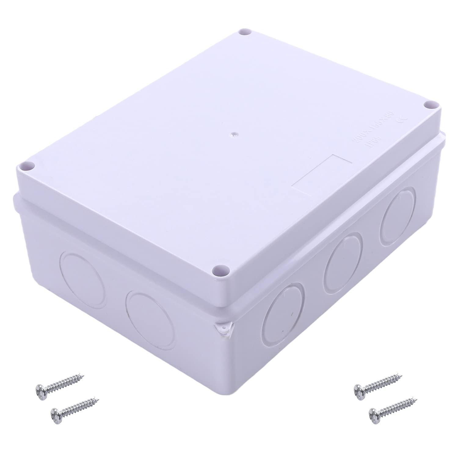 Fielect Junction Box ABS Plastic Project Box Dustproof Waterproof IP65 Universal Electrical Project Enclosure 7.87" x 3.94" x 2.76"