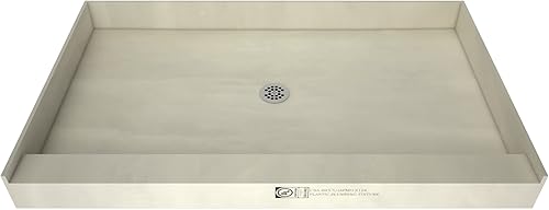 Miniatura 5 de Tile Redi USA P3648C-RB36  Kit de banco de regadera con drenaje central, con bordillo y asiento, 36 pulgadas de profundidad x 60 pulgadas de ancho