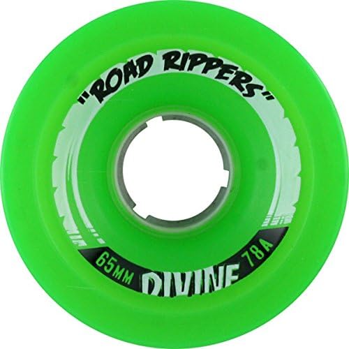 Divine Wheels Road Rippers Green Skateboard Wheels - 65mm 78a (Set of 4)