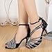 KAI-ROAD Ballroom Dance Shoes Women 3 Inch Heel Salsa Latin Dancing Wedding Shoe for Girls, Black
