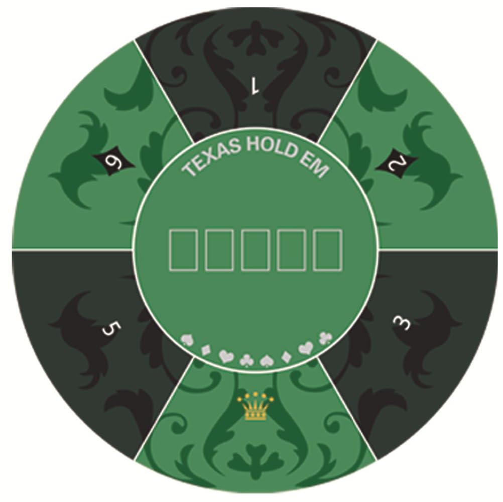 Filzmatte für Tischspiele, 1,2 x 1,2 m, Poker, Texas Hold'em, runde Pokertischplatte, Tragetasche für 8 Spieler, Pokerspiele, Blackjack, Casino