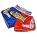 Anotherboxer Unisex Muay Thai Boxing Shorts, for MMA Kickboxing Fighting Shorts with Elastic Waist, Breathable Polyester Blend Martial Arts Fight Wear, Red + White(Blue+Red)(M)