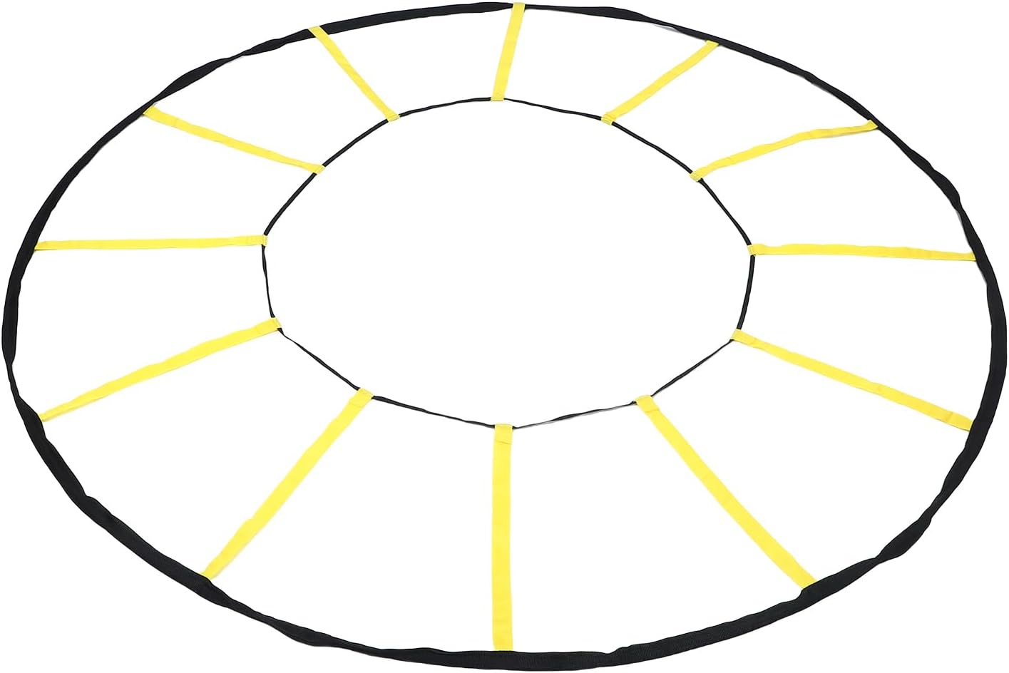 Keenso Circular Speed Ladder, Nylon Agility Trainer for Soccer and Basketball, 12 Rungs Enhance Footwork and Speed Control for Outdoor or Indoor Training