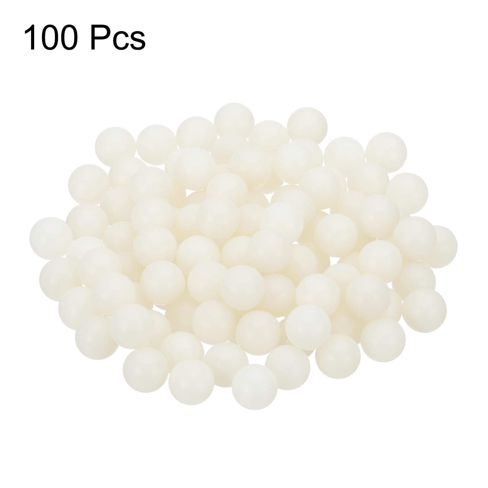 QUARKZMAN 100Pcs Bolas De Cojinete De Nylon 1/2" 12.7mm Bola Sólida Pulida Precisión G2 Blanco