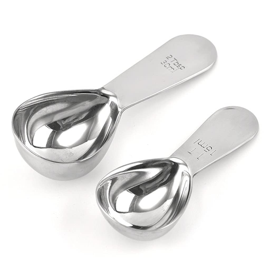 Cuillère à mesurer en acier inoxydable 15/30 ml - 1 cuillère à soupe à poignée courte - Cuillères à mesurer pour café et thé