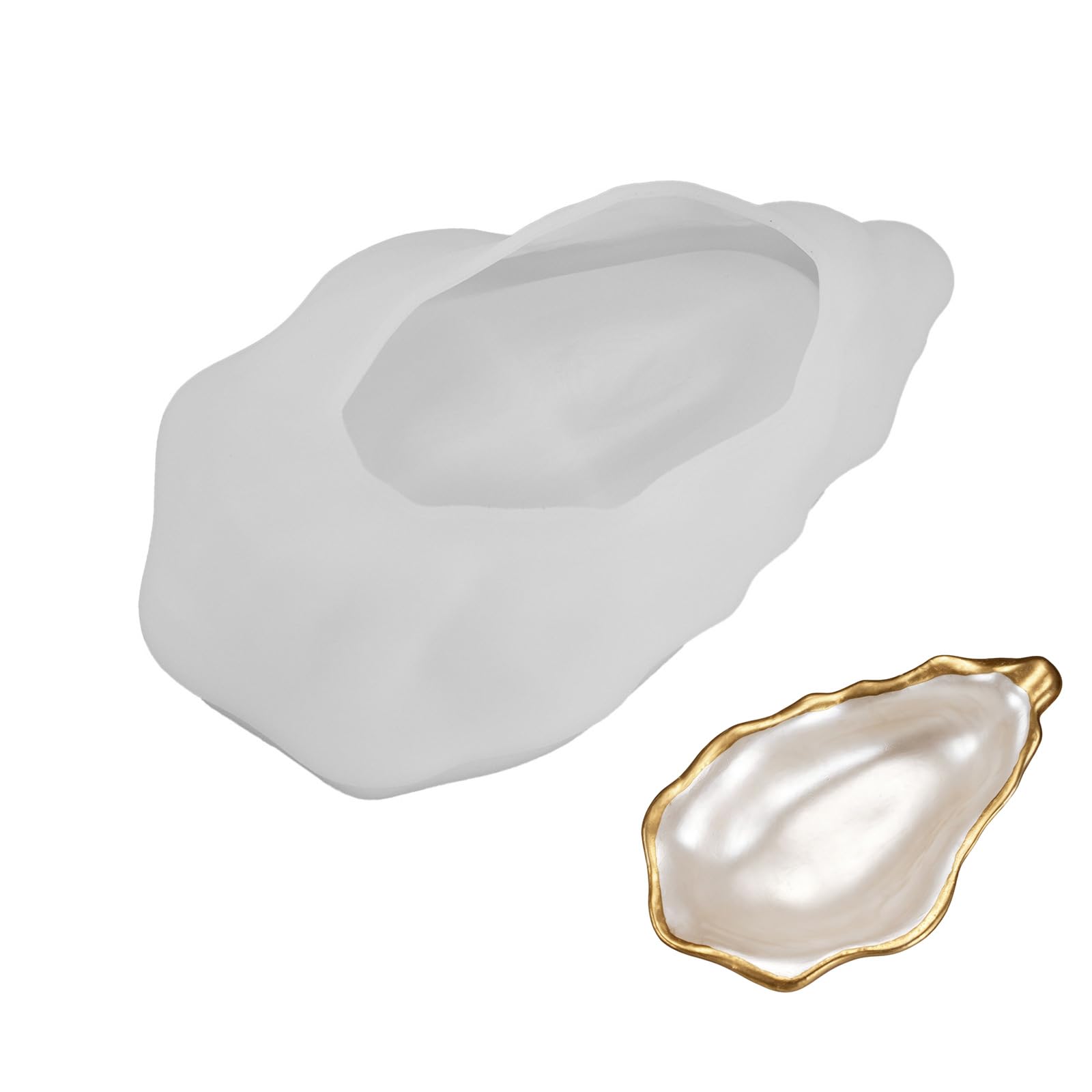 Shell Silicone Casting Mold for Decorative Tray Projects, Resin Plaster Cement Clay, Coastal Form Shell Resin Form Tray Casting Cavity Coastal Decor Supply Catchall Bowl