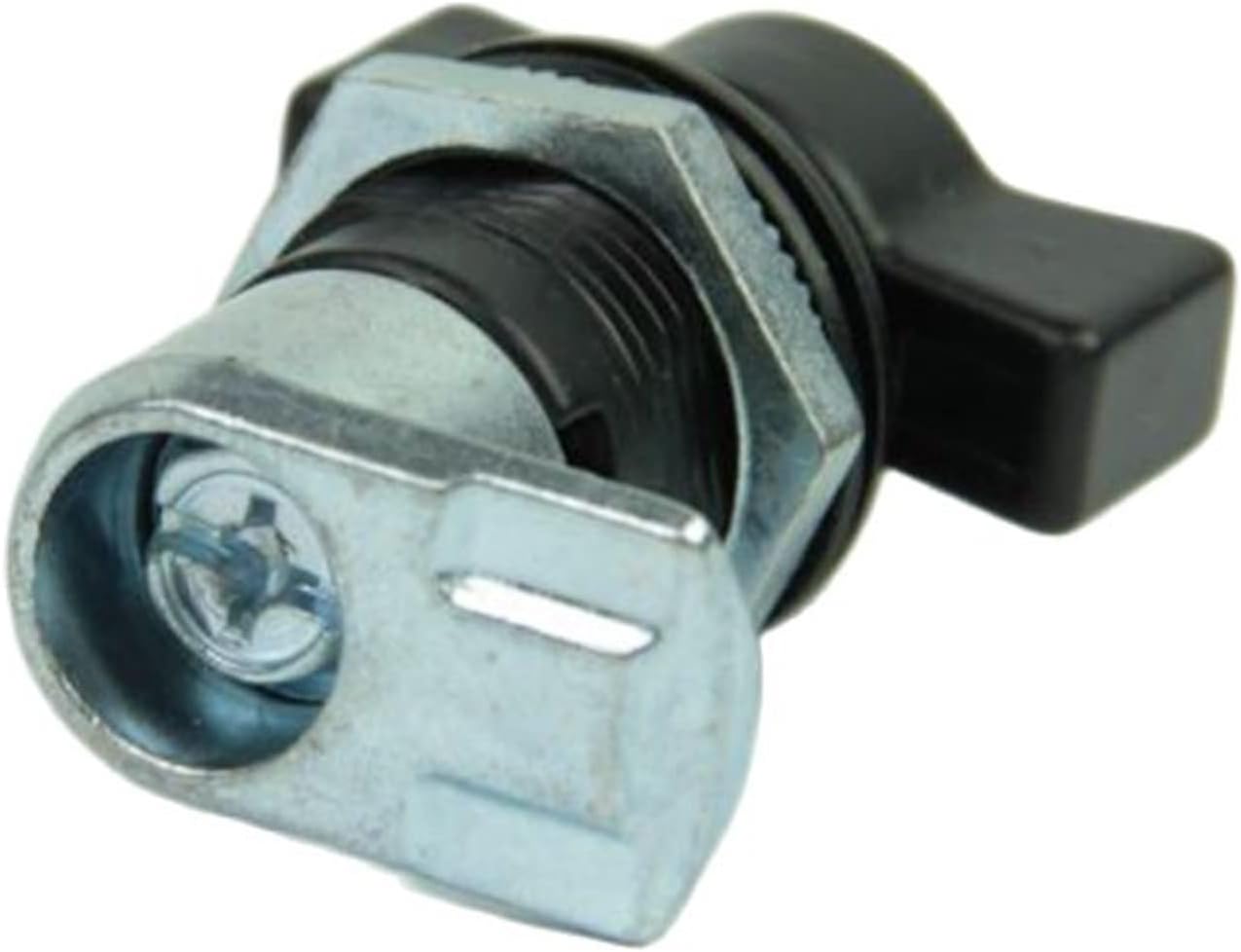 Electric Cabinet T-Handle Turnkey Lock Iron Sheet Switch Cabinet Door Double Wing Lock 1Pcs, High 18mm
