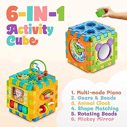 SellNfun 6 in 1 Activity Cube Baby Toy for 6 to 36 Months, Toddler Piano Center Best First Birthday Gift for 1 to 3 Y Old Girl Boy, Busy Learners Educational Toys(Multicolor)(C18) SellNfun 6 in 1 Activity Cube Baby Toy for 6 to 36 Months, Toddler Piano Center Best First Birthday Gift for 1 to 3 Y Old Girl Boy, Busy Learners Educational Toys(Multicolor)(C18)