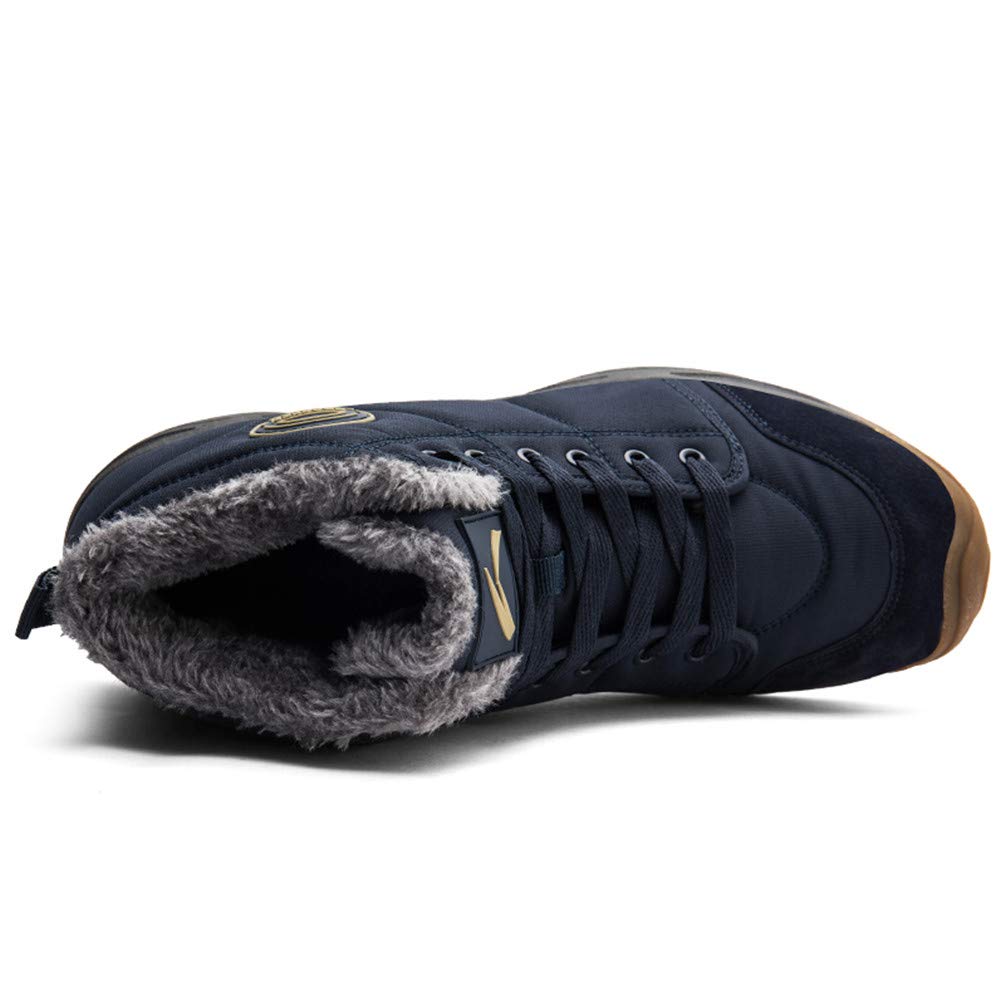 Axcone Stivali Uomo Donna Invernali Impermeabili Trekking Outdoor Caldo Cotone Scarpe Piatto Caviglia Stivaletti Neve - Rosso Marrone Blu Nero Grigio 36-48EU