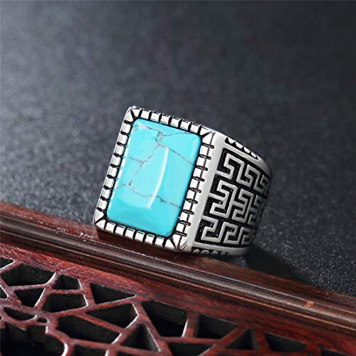 HIJONES Uomo Argento Tono Inciso Acciaio