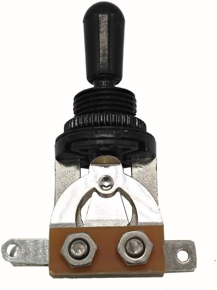 3 Way Short Straight Guitar Toggle Switch Pickup Selector for Gibson Epiphone Les Paul LP SG Electric Guitar (Black)